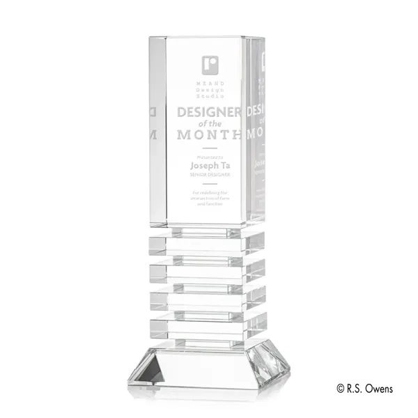 Deep channels of optical crystal are stacked to create these exceptional... from ASI 84592 St Regis Group / R S Owens & Co Inc