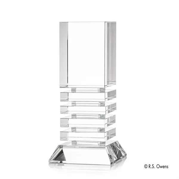 Deep channels of optical crystal are stacked to create these exceptional... from ASI 84592 St Regis Group / R S Owens & Co Inc