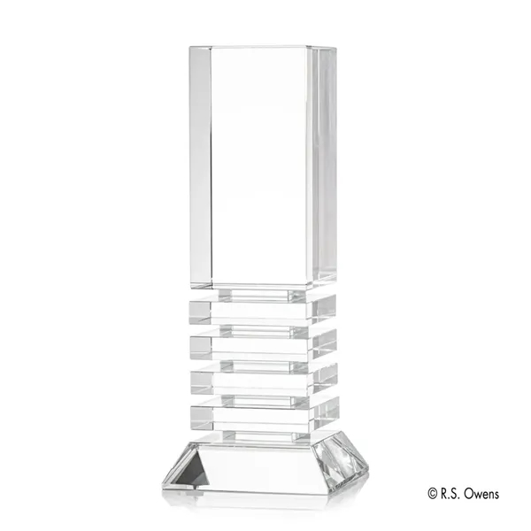 Deep channels of optical crystal are stacked to create these exceptional... from ASI 84592 St Regis Group / R S Owens & Co Inc