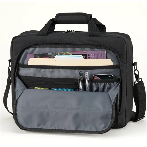 Padded Computer Brief with zippered compartments and adjustable shoulder strap. Carry... from ASI 86565 Seville Gear