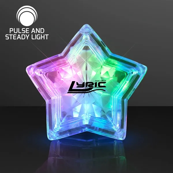 Blank or imprinted. LED Sparkling Stars GEM Rings, Multicolor... from ASI 34194 ALightPromos / Alight Promotional Products
