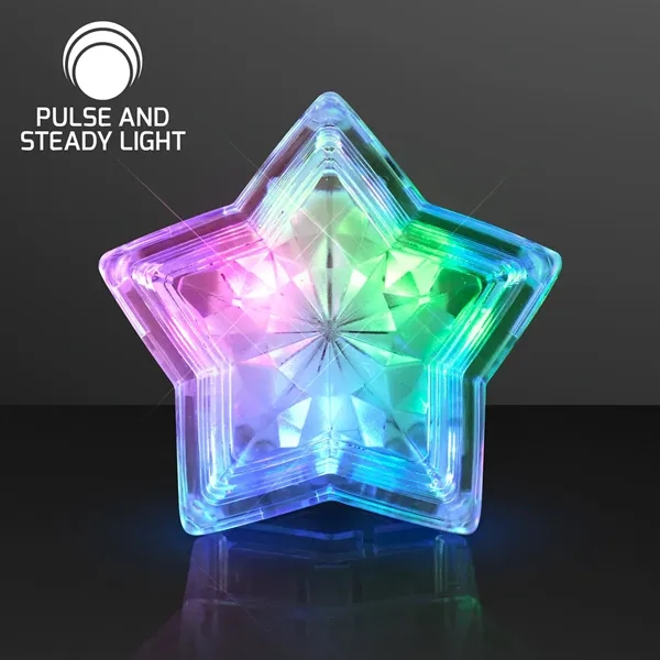 Blank or imprinted. LED Sparkling Stars GEM Rings, Multicolor... from ASI 34194 ALightPromos / Alight Promotional Products