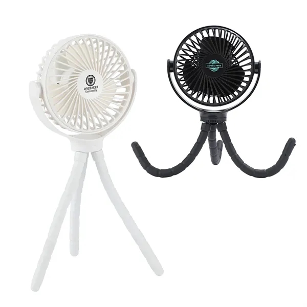 Rechargeable Portable Fan with Bendable Tripod Feet... from ASI 36730 Ariel Premium Supply Inc