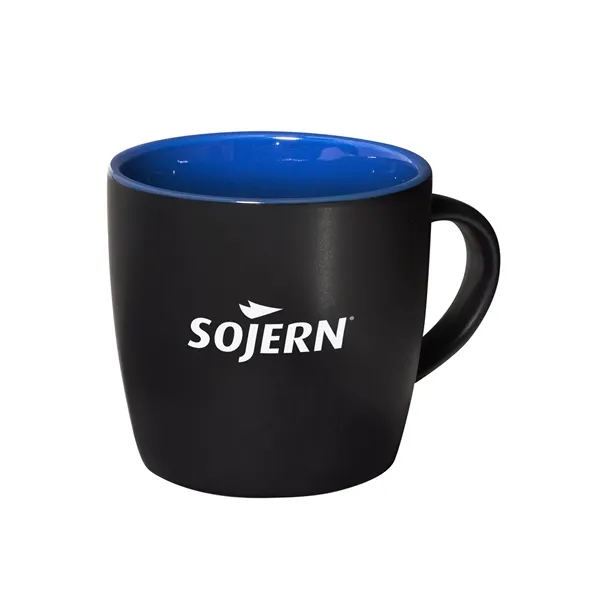 12 oz. ceramic mug with black matte exterior and glossy colored... from ASI 79530 Prime Line