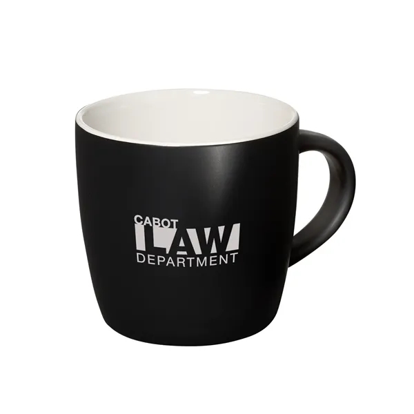 12 oz. ceramic mug with black matte exterior and glossy colored... from ASI 79530 Prime Line
