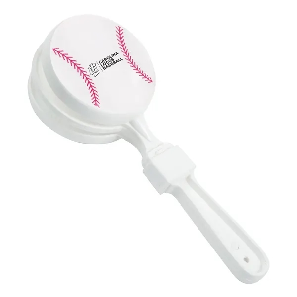 Baseball themed hand clapper.... from ASI 63549 Jornik Manufacturing Corp / Jornik