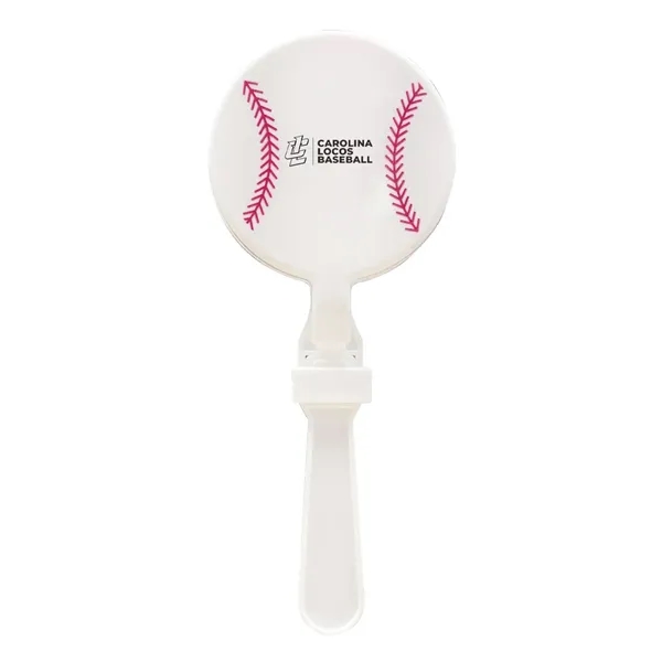 Baseball themed hand clapper.... from ASI 63549 Jornik Manufacturing Corp / Jornik