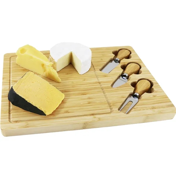 Bamboo Cheese Tools Case/Cutting Board, 3 Tools... from ASI 55450 Franmara Inc