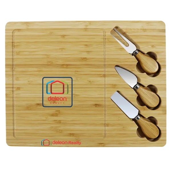Bamboo Cheese Tools Case/Cutting Board, 3 Tools... from ASI 55450 Franmara Inc