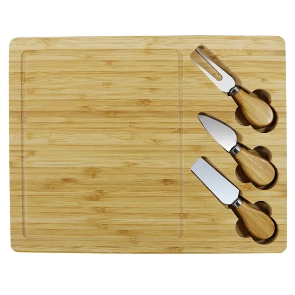 Bamboo Cheese Tools Case/Cutting Board, 3 Tools... from ASI 55450 Franmara Inc