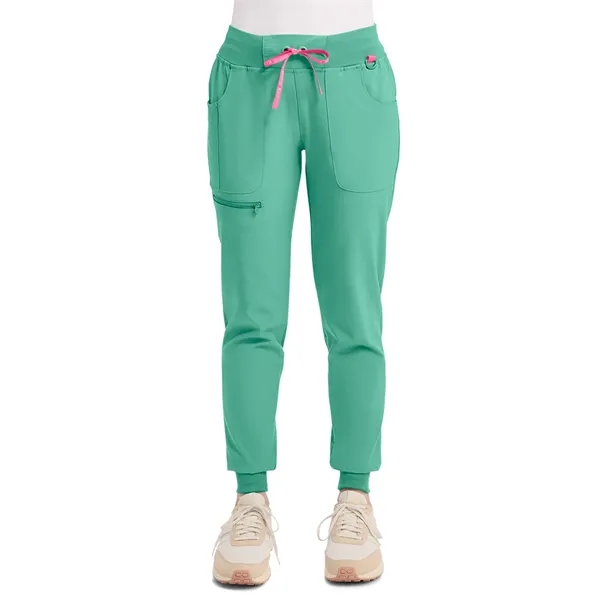 Med Couture - AMP - Women's 5-Pocket Mid Rise Jogger Scru...... from ASI 86018 Scrub Authority