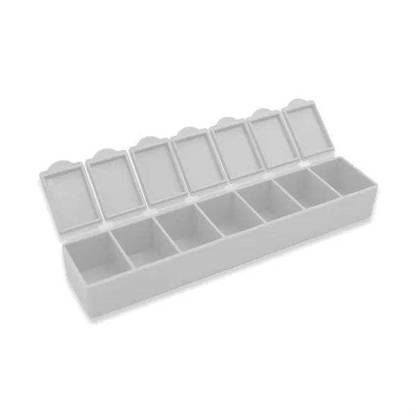 Pillbox with seven separate compartments; offered in several product colors... from ASI 54040 Fey Promo / Mi Line by Fey
