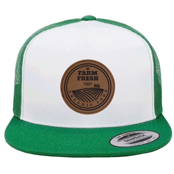 Yupoong 6006 YP Classics Five-Panel Trucker Hat with leatherette patches or... from ASI 74601 Calico