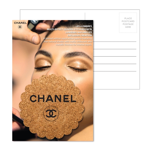 Customizable 6" x 4" full-color postcard with cork coaster with flower... from ASI 90807 Tekweld
