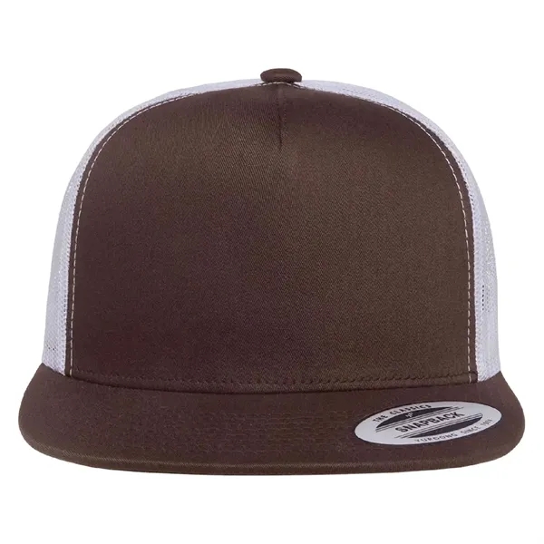Yupoong 6006 YP Classics Five-Panel Trucker Hat with leatherette patches or... from ASI 74601 Calico