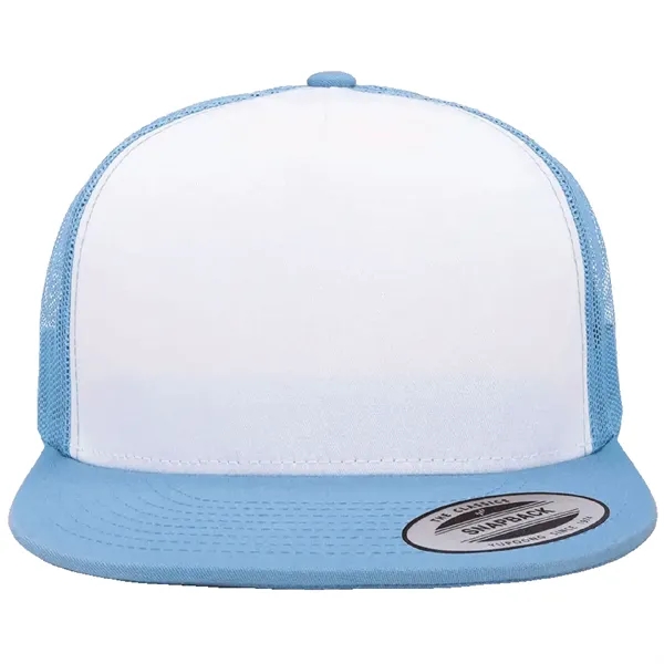 Yupoong 6006 YP Classics Five-Panel Trucker Hat with leatherette patches or... from ASI 74601 Calico