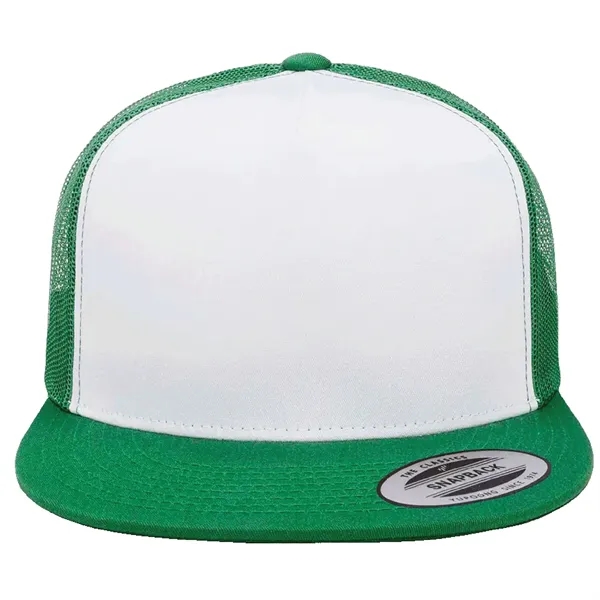 Yupoong 6006 YP Classics Five-Panel Trucker Hat with leatherette patches or... from ASI 74601 Calico