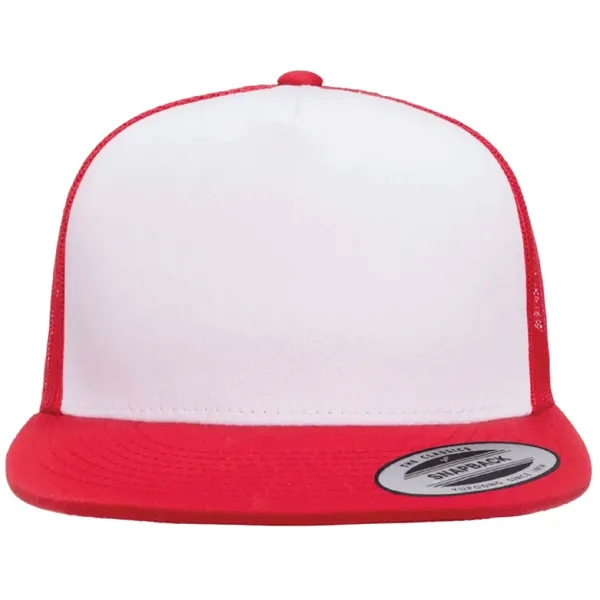 Yupoong 6006 YP Classics Five-Panel Trucker Hat with leatherette patches or... from ASI 74601 Calico