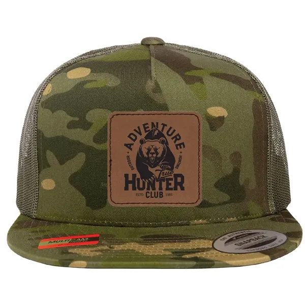 Yupoong 6006MULTI YP Classics Five-Panel MultiCamTrucker Hat with leatherette patches or... from ASI 74601 Calico