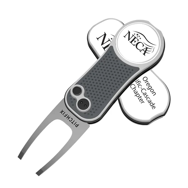 Pitchfix XL Golf Divot Repair tool with full color grip imprint... from ASI 52263 EMT
