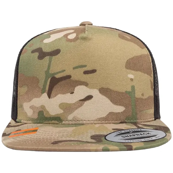 Yupoong 6006MULTI YP Classics Five-Panel MultiCamTrucker Hat with leatherette patches or... from ASI 74601 Calico