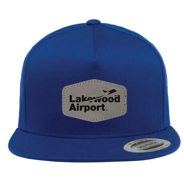 Yupoong 6007 YP Classics Five-Panel Hat with leatherette patches or embroidery... from ASI 74601 Calico