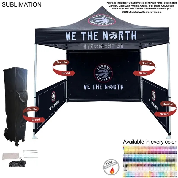 24Hr Express Ship - 10' Sublimated Tent kit, DOUBLE sided backwall... from ASI 53509 FIEL-Fairdeal Import & Export