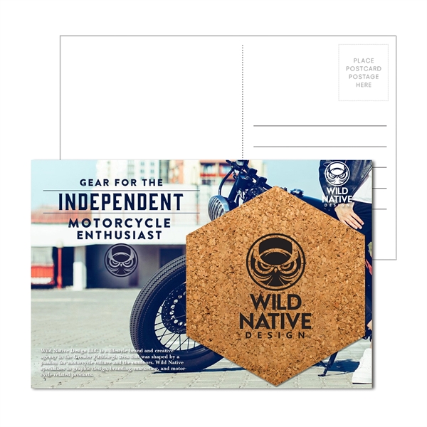 Post card with hexagon cork coaster.... from ASI 90807 Tekweld