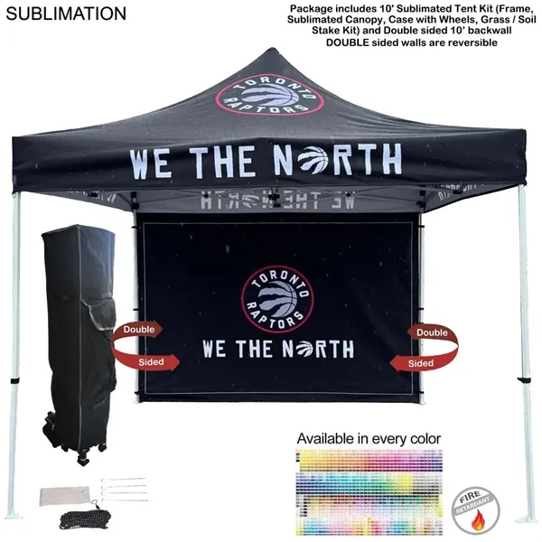 24Hr Express Ship - Tent backwall package 2, 10' sublimated tent... from ASI 53509 FIEL-Fairdeal Import & Export