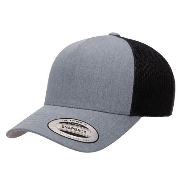 Yupoong 6506 YP Classics Five-Panel Retro Trucker Hat with leatherette patches... from ASI 74601 Calico