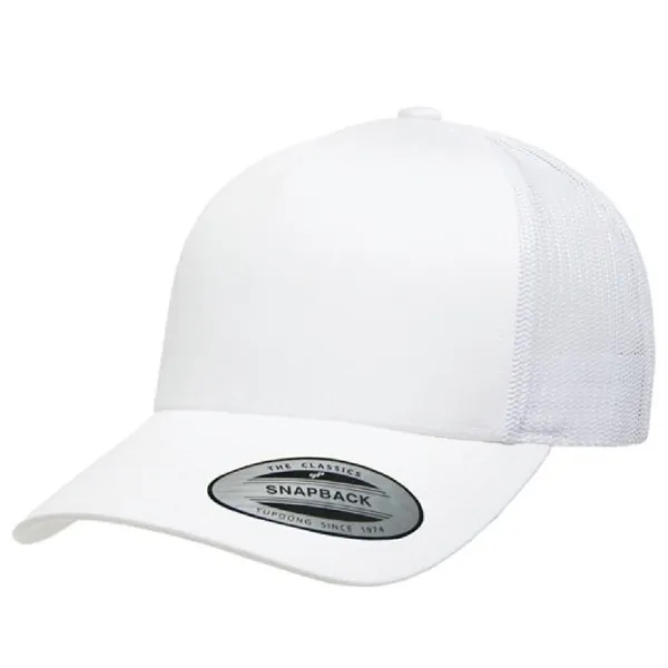 Yupoong 6506 YP Classics Five-Panel Retro Trucker Hat with leatherette patches... from ASI 74601 Calico