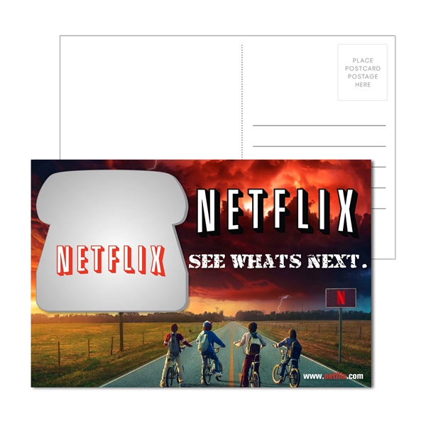 Customizable 6" x 4" full-color postcard with 20Mil phone-shaped acrylic coaster... from ASI 90807 Tekweld