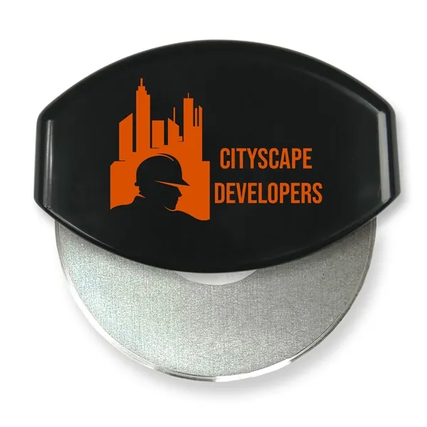 4.33"H x 4.37"W x 1"D gourmet pizza cutter with a removable... from ASI 54040 Fey Promo / Mi Line by Fey