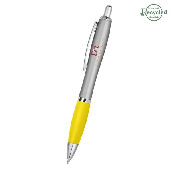 Ballpoint pen with plunger action and rubberized grip.... from ASI 61125 Hit Promotional Products / Hit®