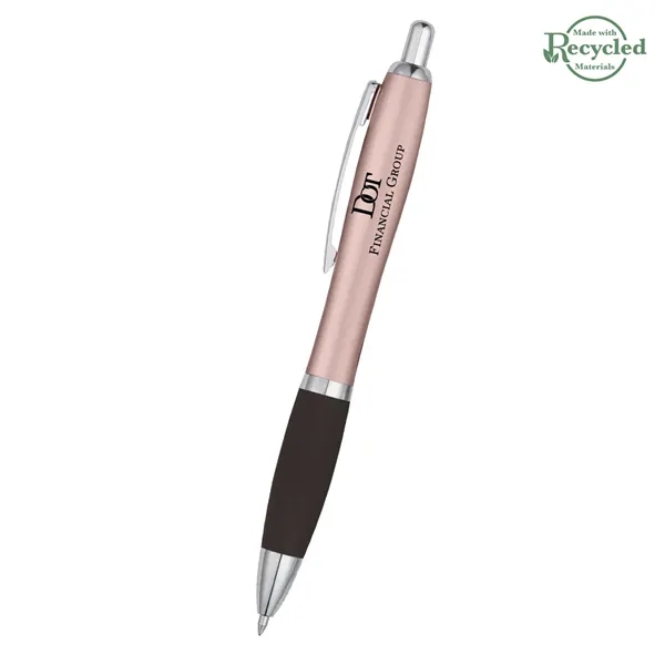 Ballpoint pen with plunger action and rubberized grip.... from ASI 61125 Hit Promotional Products / Hit®