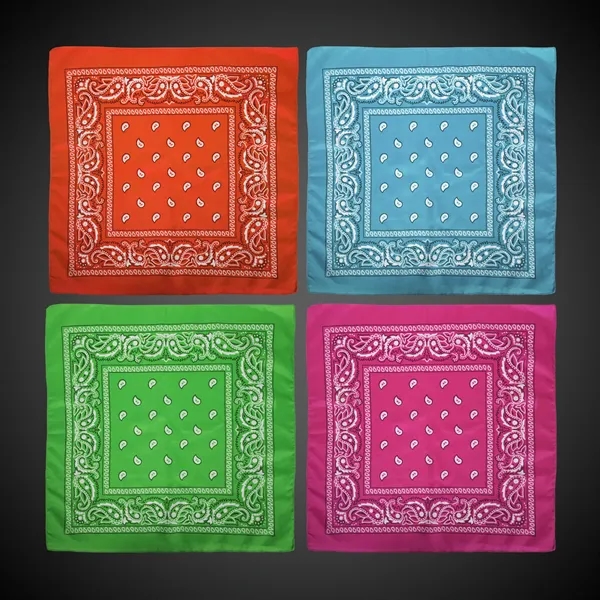 Neon Polyester Bandana 18" x 18"... from ASI 42016 Brighter Promotions Inc