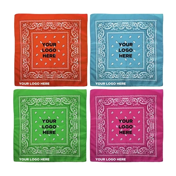 Neon Polyester Bandana 18" x 18"... from ASI 42016 Brighter Promotions Inc