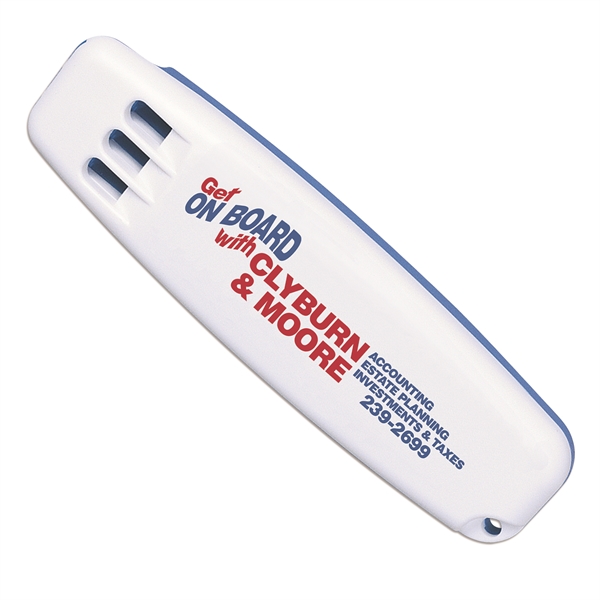 1-1/2"H x 5-1/2"W x 15/16"D  whistle that's offered in multiple... from ASI 54040 Fey Promo / Fey Mi Line by Fey