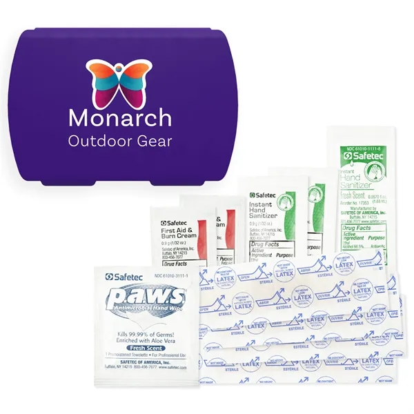 Full color imprinted USA made First Aid Kit with Hand Sanitizers,... from ASI 54040 Fey Promo