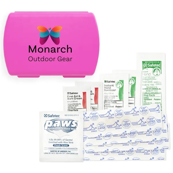 Full color imprinted USA made First Aid Kit with Hand Sanitizers,... from ASI 54040 Fey Promo