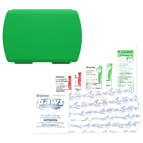 Full color imprinted USA made First Aid Kit with Hand Sanitizers,... from ASI 54040 Fey Promo