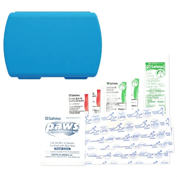 Full color imprinted USA made First Aid Kit with Hand Sanitizers,... from ASI 54040 Fey Promo