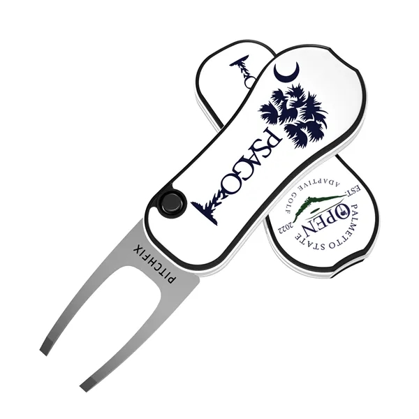 ABS plastic and stainless steel divot tool with two-sided imprint.... from ASI 52263 EMT