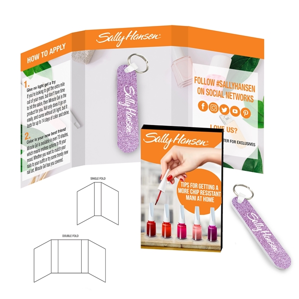 2.5" x 3.875" full-color promotional booklet with 3.5" nail file on... from ASI 90807 Tekweld