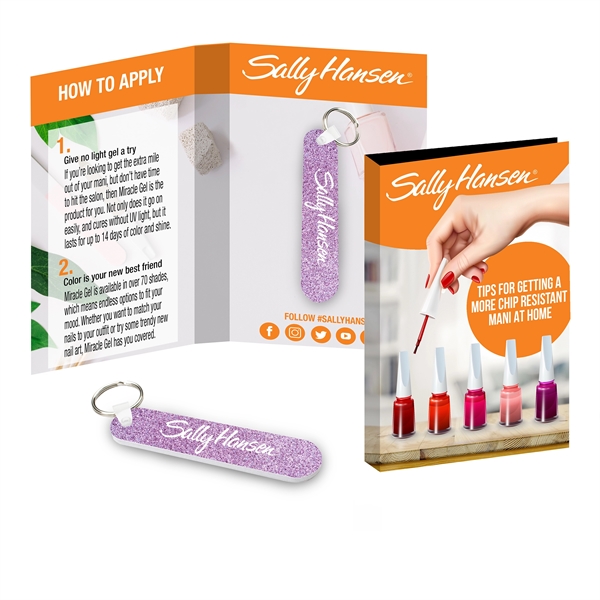 2.5" x 3.875" full-color promotional booklet with 3.5" nail file on... from ASI 90807 Tekweld