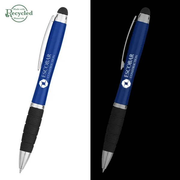 Twist-action pen with a light, stylus, and rubber grip for better... from ASI 61125 Hit Promotional Products / Hit®