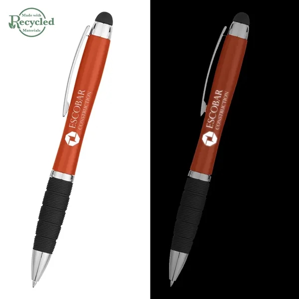 Twist-action pen with a light, stylus, and rubber grip for better... from ASI 61125 Hit Promotional Products / Hit®