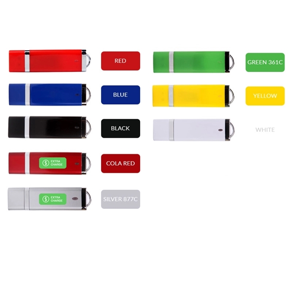 Classic USB flash drive with chrome trim, multiple colors, and multiple... from ASI 37218 Athena Promo (tm)