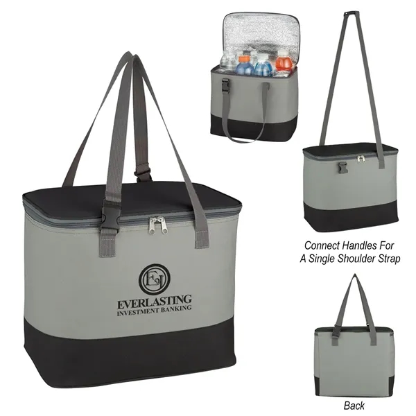 Polyester cooler bag with foam insulation, zippered main compartment and 22"... from ASI 61125 Hit Promotional Products / Hit®