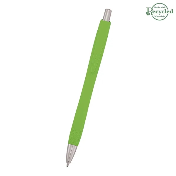 Plunger-action pen measuring 5 1/2" with a smooth rubber finish and... from ASI 61125 Hit Promotional Products / Hit®